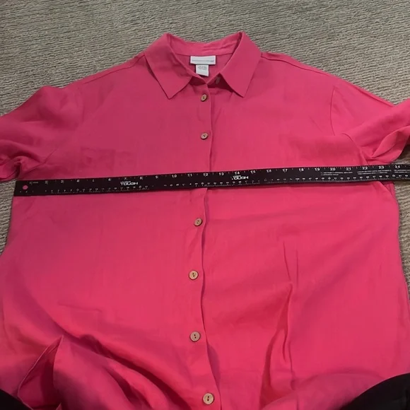 Soft Surroundings Outer Banks Linen Big Shirt Pink Flambé‎ 
SZ L - Picture 8 of 8